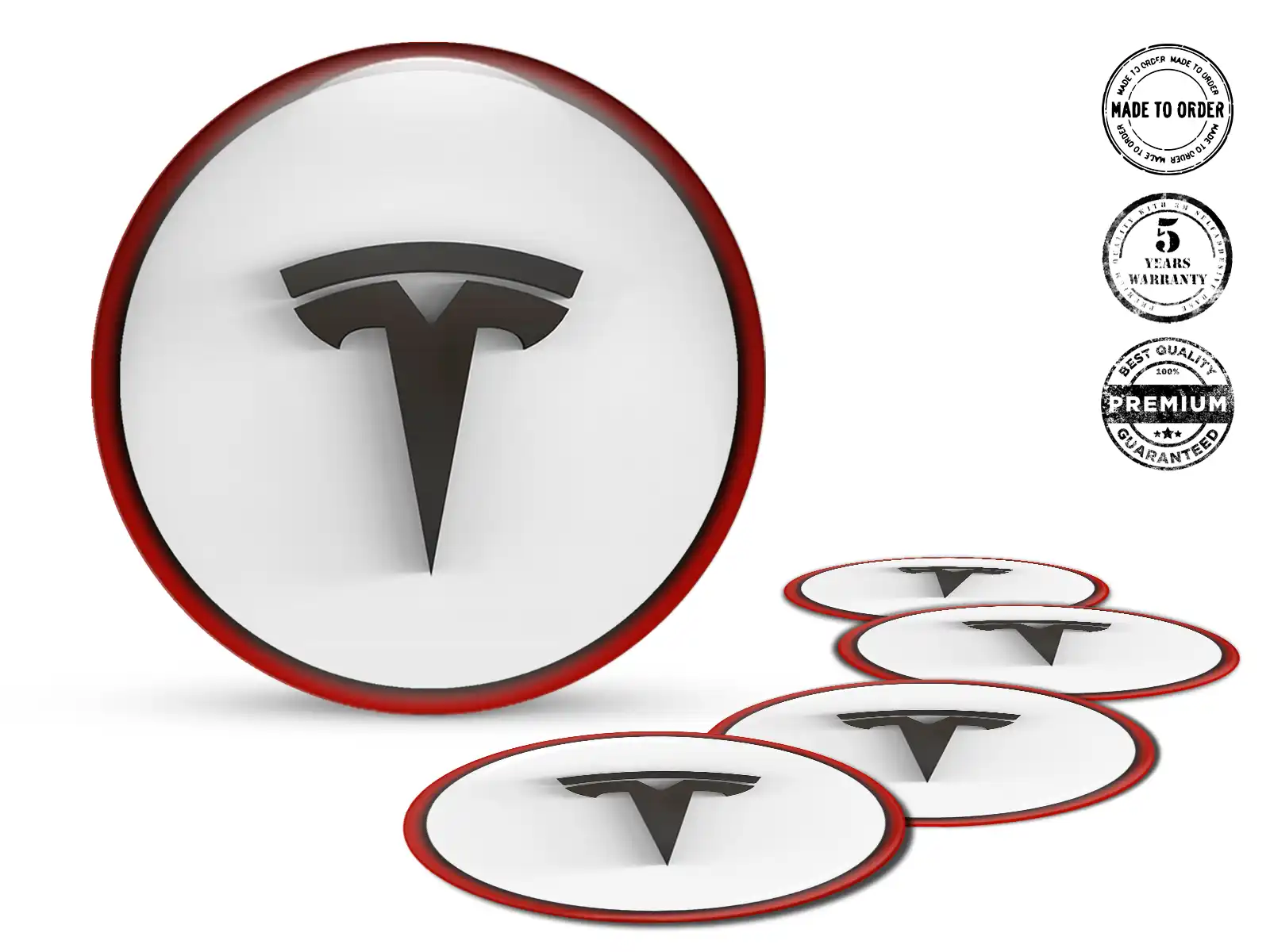 Tesla Epoxy Dome Aufkleber Luxus Autoembleme